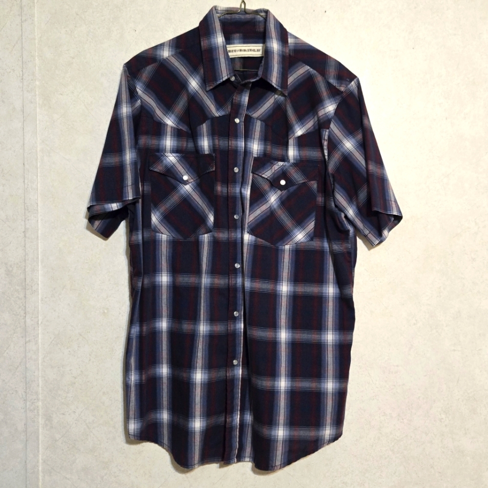 XL BIT & BRIDLE PEARL SNAP SHIRT